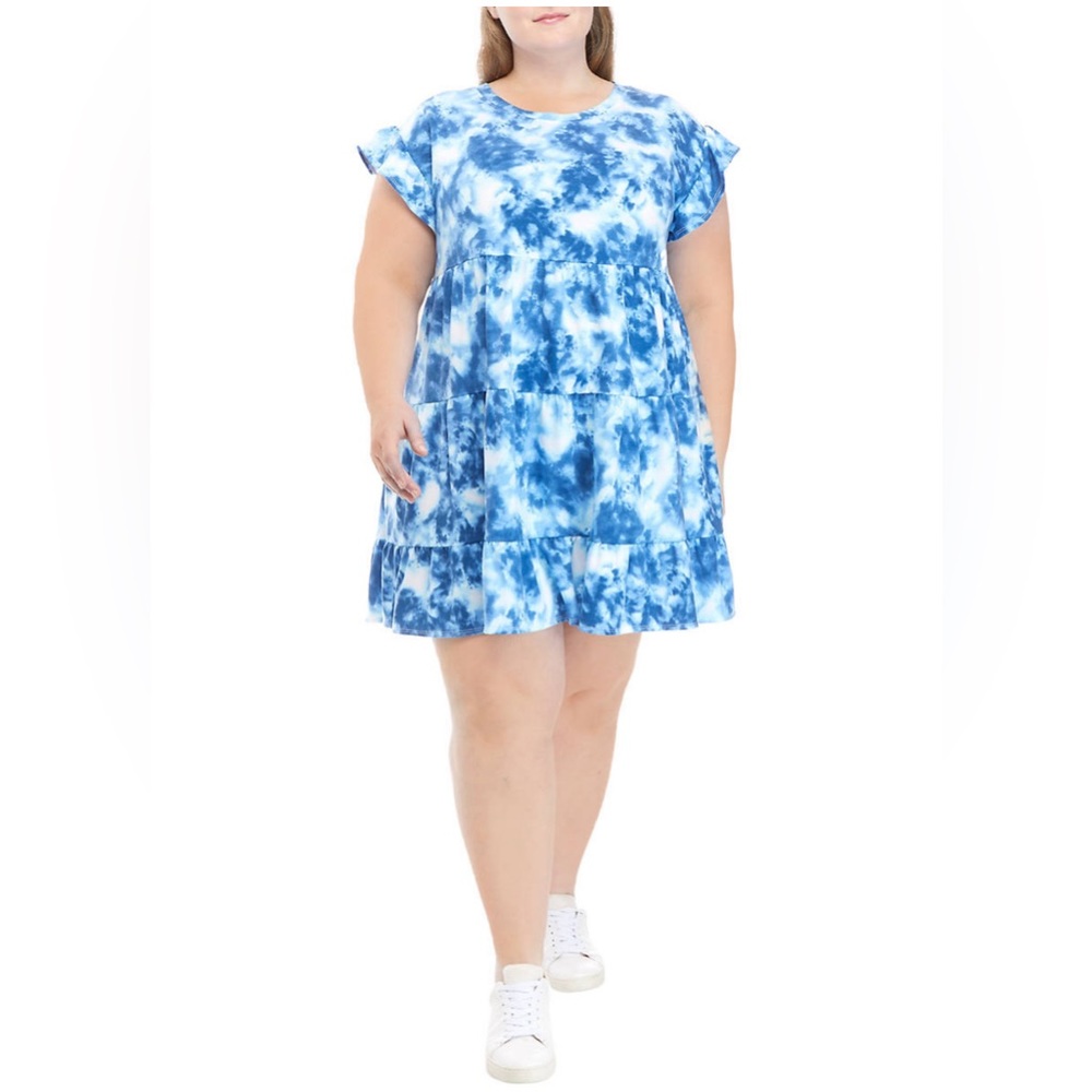 Crown & Ivy Tie Dye Tiered Dress